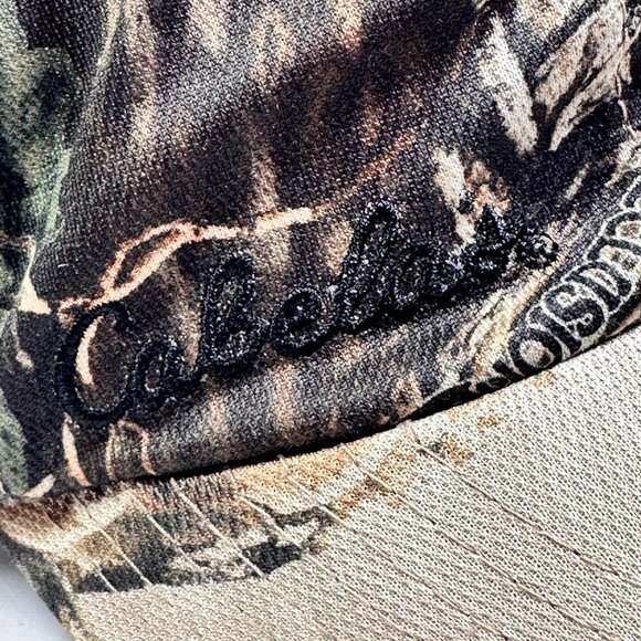 Cabela's Camo Strap Back Cap Hat Seclusion 3D Pattern With GO AWAY REPELLENT - Picture 7 of 12